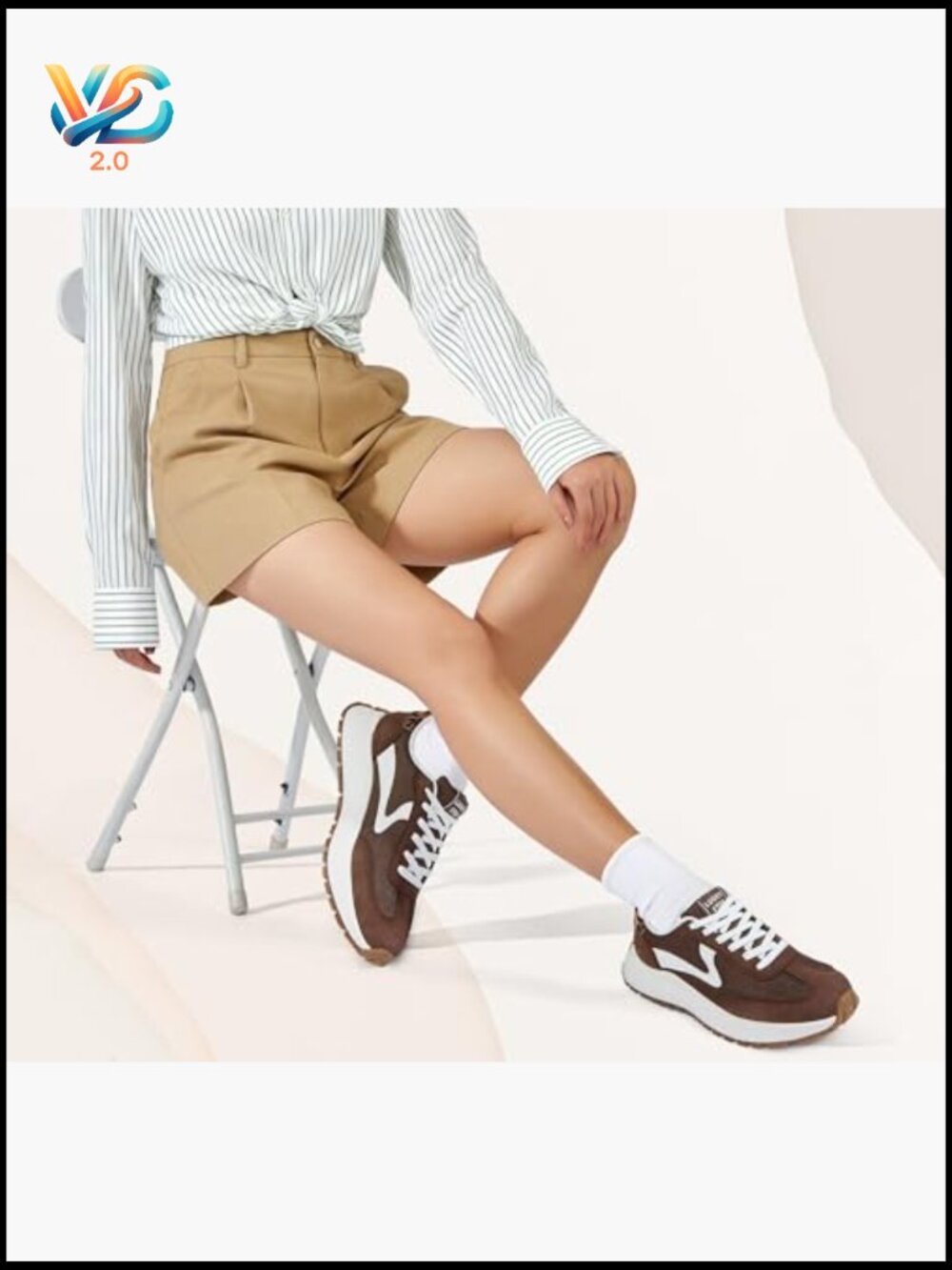 Chunky Platform Sneakers Retro Classic Casual Walking Shoes Lace Up Sporty - Picture 3 of 7